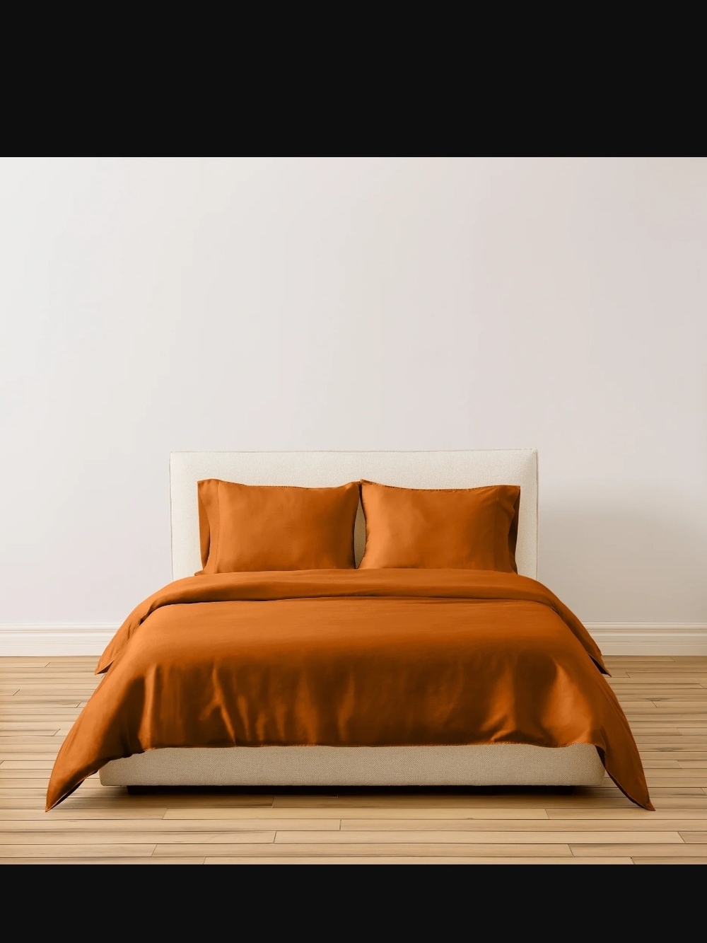 Buffy Eucalyptus Lyocell Duvet Cover King Size in Saffron
